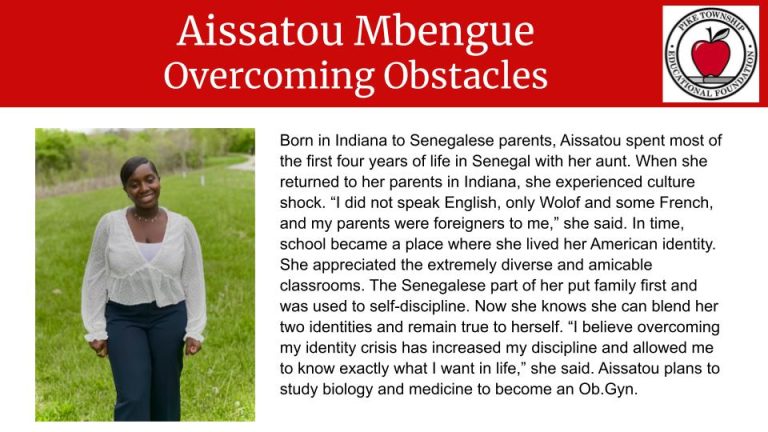 2021 PTEF scholarship recipient Mbengue