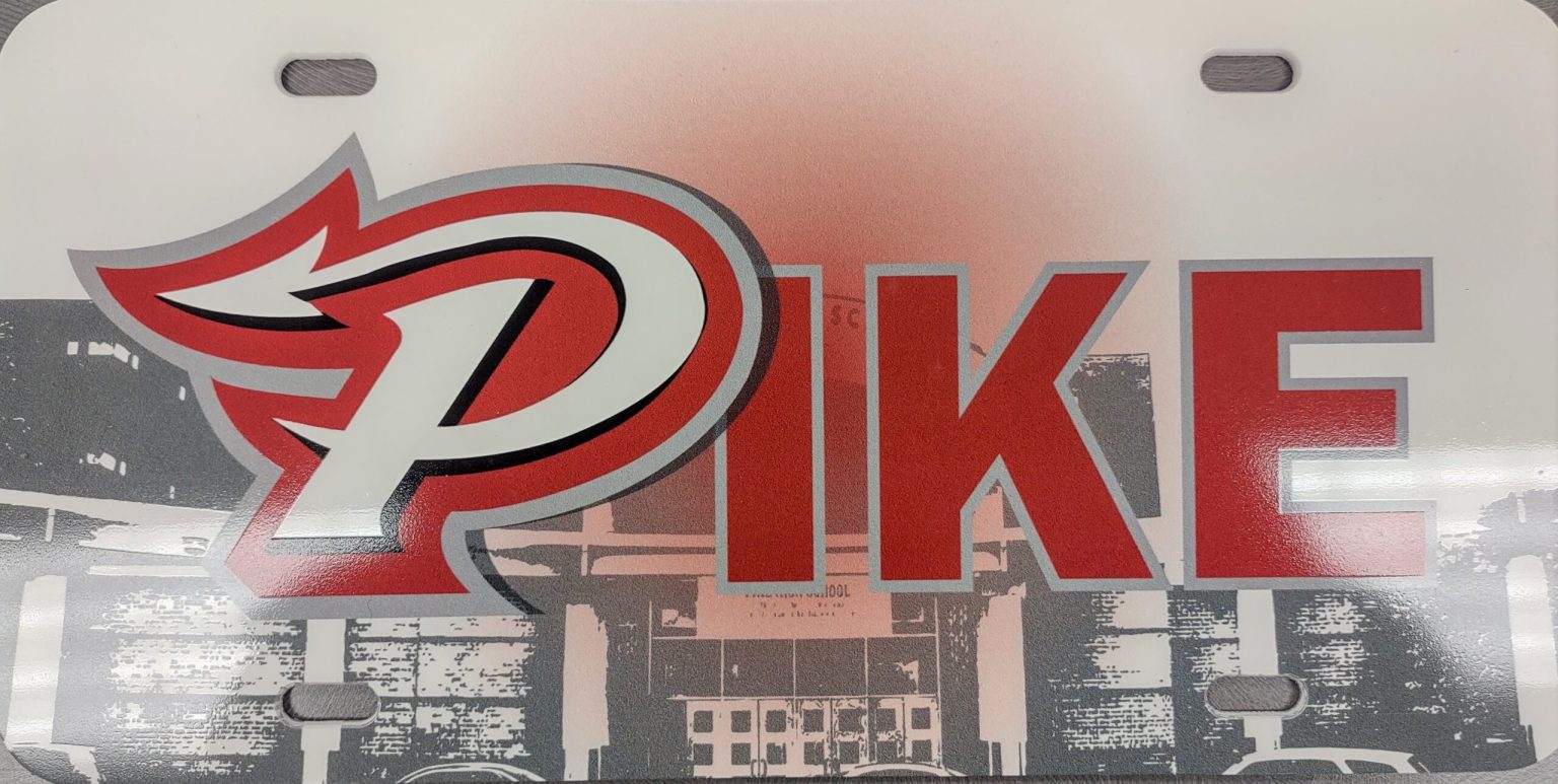 Red Pike front license plate