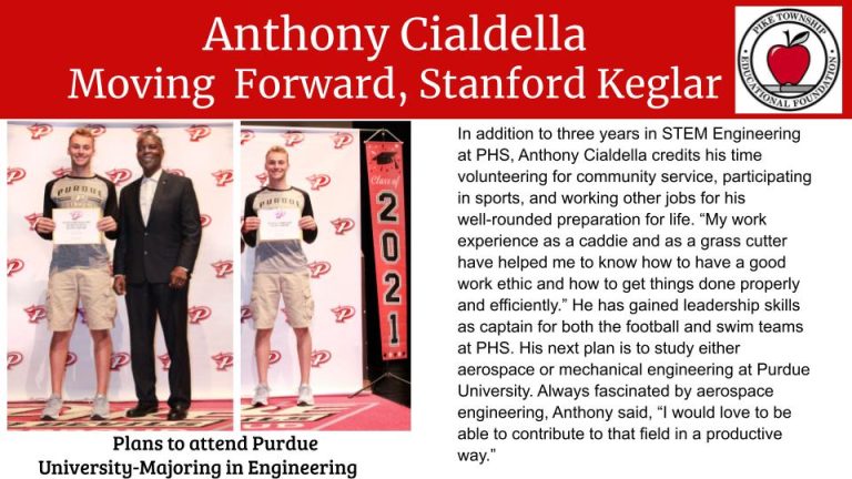 2021 PTEF scholarship recipient Cialdella