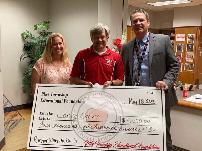 Lance Garvin receiving a PTEF grant for Runnin' with the Devils